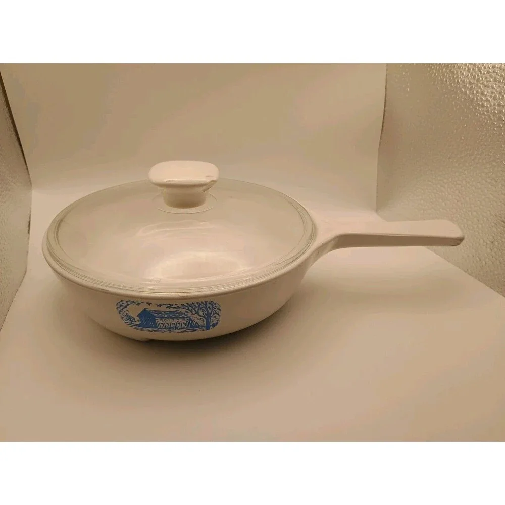 Vintage Corningware Browning Skillet Amana Radarange W/ Replacement Lid